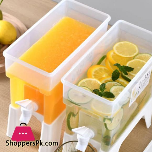 1.5 Liter Drinks Dispenser with Dual-Use Stand Juice Dispenser Fridge Water Dispenser Juice Container Plastic Milk Bottle Dispenser for Making Teas and Juices