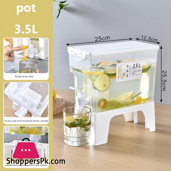 1.5 Liter Drinks Dispenser with Dual-Use Stand Juice Dispenser Fridge Water Dispenser Juice Container Plastic Milk Bottle Dispenser for Making Teas and Juices