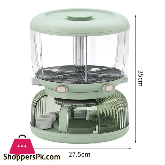 High Quality 360 Rotating Dispenser For Kitchen Rice Dispenser Dry Food Dispenser 6 Grid Grain Storage Container Egg Organizer Grain Food Storage Box