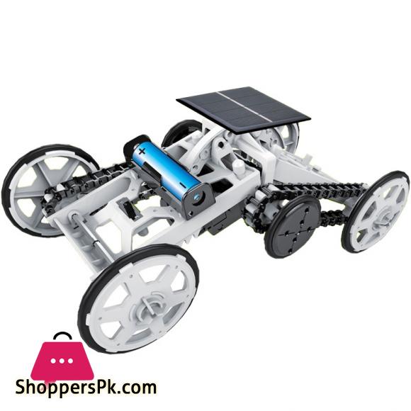 DIY Solar Climbing Vehicle Science Four-Wheel Drive Car Building Block Assembled Electric Model Car Toy