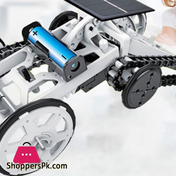DIY Solar Climbing Vehicle Science Four-Wheel Drive Car Building Block Assembled Electric Model Car Toy