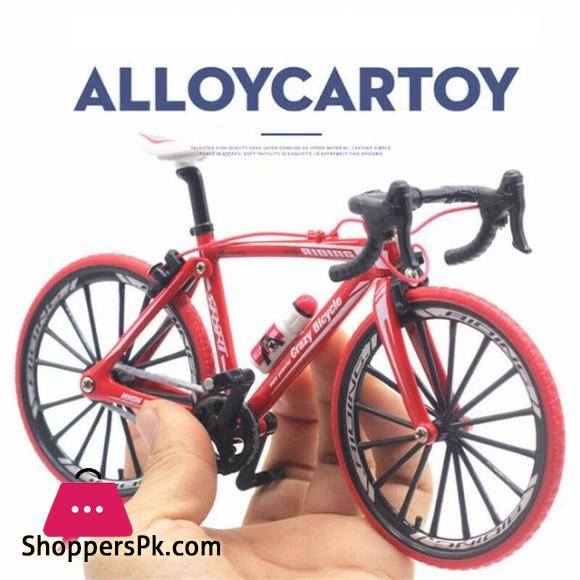 Diecast Model Car 1:10 Alloy Bicycle Model Die-casting Metal Toy Bicycle Simulation Mountain Bike Racing Childrens Bicycle Collection Gift