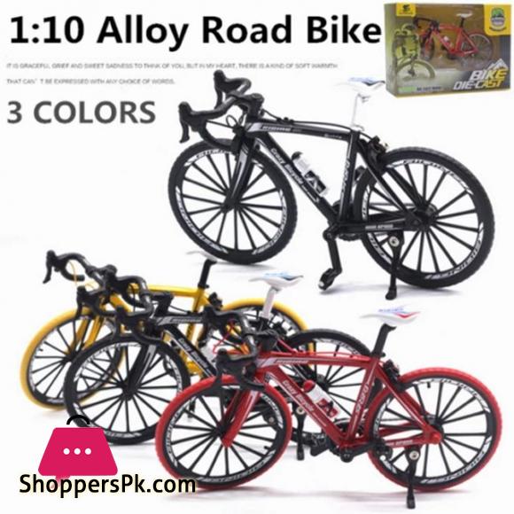 Diecast Model Car 1:10 Alloy Bicycle Model Die-casting Metal Toy Bicycle Simulation Mountain Bike Racing Childrens Bicycle Collection Gift