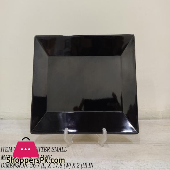 King Melamine Platter Small Size - Melamine Material White - Black