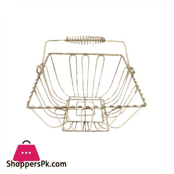 Metal Wire Basket Square Gold – BA-8805