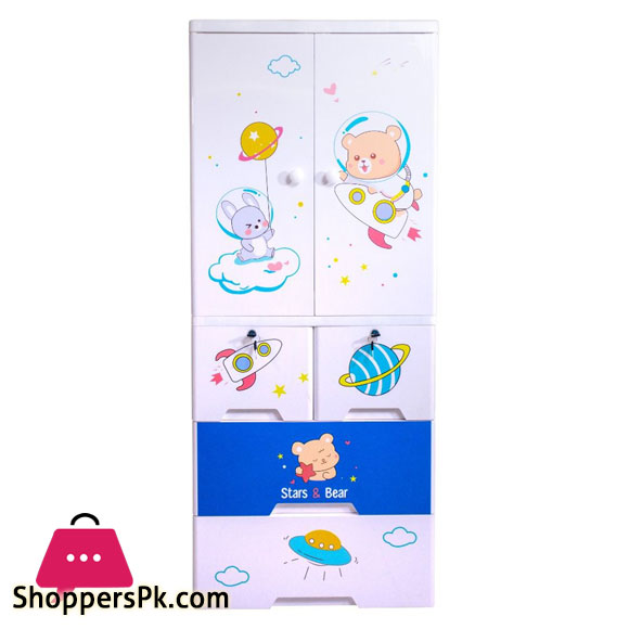Phoenix Star & Bear Wardrobe Hanging With 4 Drawer