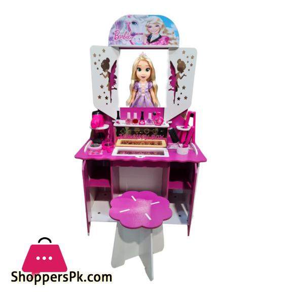 Portable Wooden Dressing Table Set For Girls 3 to 8 Years