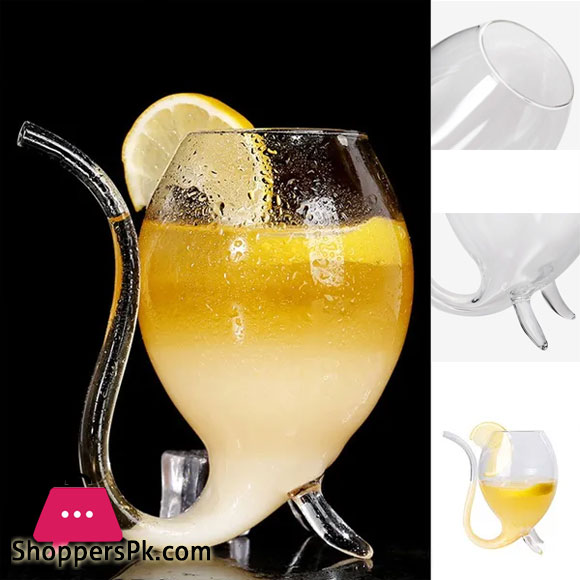 Vampire Fancy Straw Glass Martini Cocktail Glasses For Beverage - 350ml