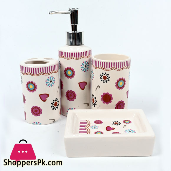 Bathroom Set Multi-color Design 4Pcs Set