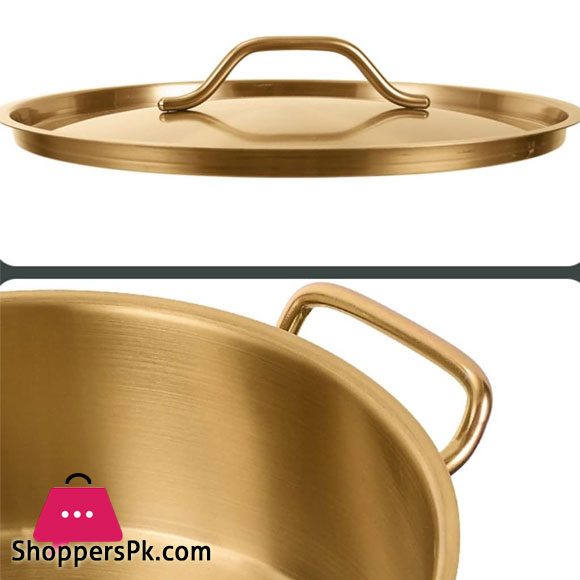 Golden Special For Commercial Induction Cooker Pot Double Handle Stainless Steel Pot ( Size 26cm)