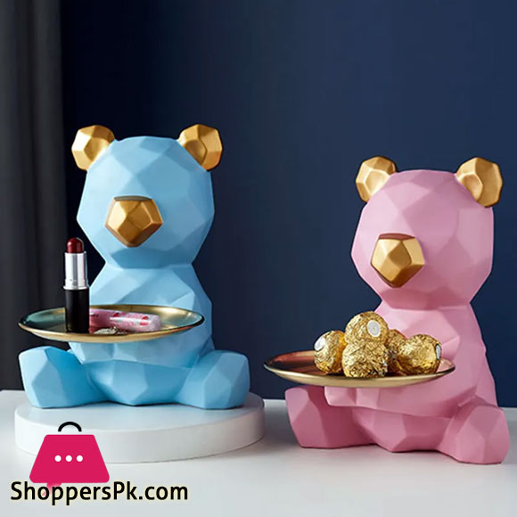 Home Room Decor,Figurine,Cool Bear,Sculpture,Table Decoration,Modern,Multifunction,Desk Storage,Statue,Decorative,3D Miniature