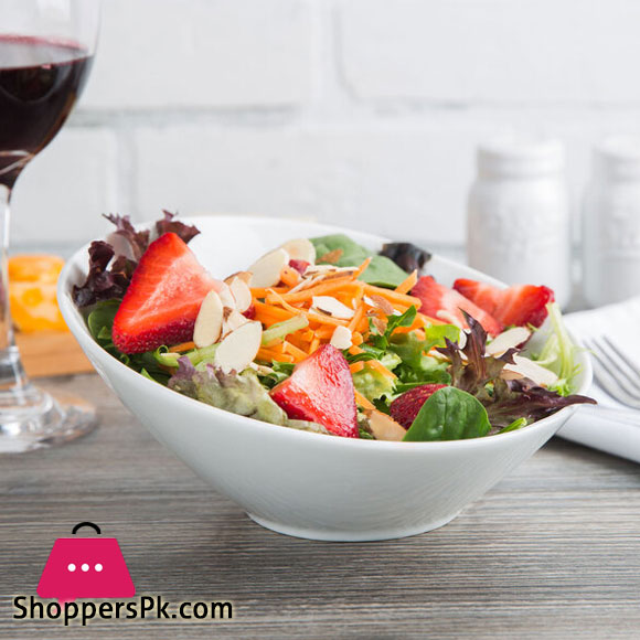 King Melamine ALPINE Bowl - Serving Bowl - Melamine Material - White & Black