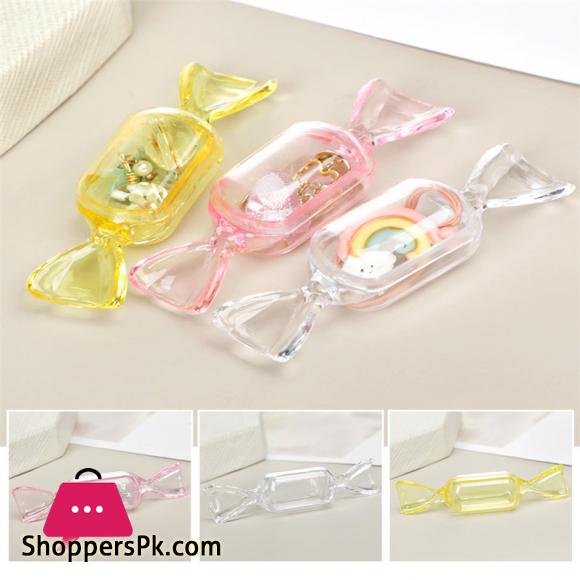 10 Pcs lot Mini Candy Jewelry Box Transparent Sweet Candy Shaped Jewelry Container Storage Waterproof Organizer