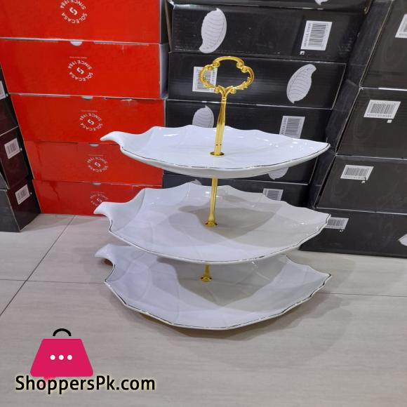 3-Tier Cake Plate Stand Tray Wedding Birthday Party Cupcake Display Tower Set