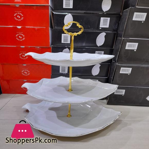 3-Tier Cake Plate Stand Tray Wedding Birthday Party Cupcake Display Tower Set