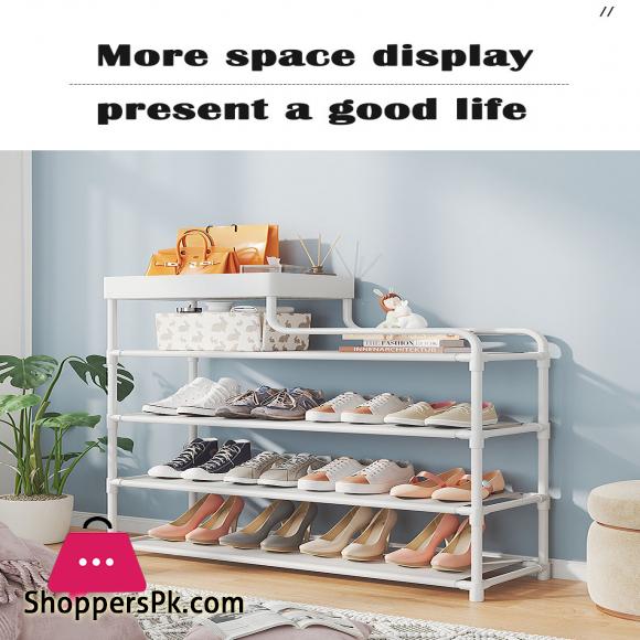Adjustable Shoe Rack Organizer With Storage Shelf