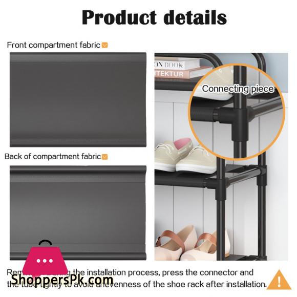 Adjustable Shoe Rack Organizer With Storage Shelf