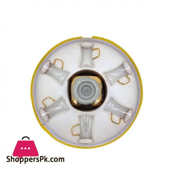 Angela Transparent Gray Cup Saucer Set of 6 Piece Angela MG299