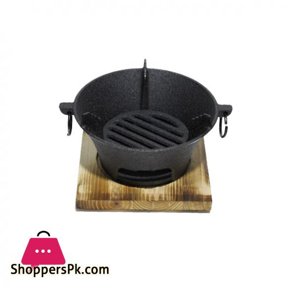 Cast Iron Outdoor Picnic Portable Barbecue Furnace BBQ Charcoal Grill Stove - QB124