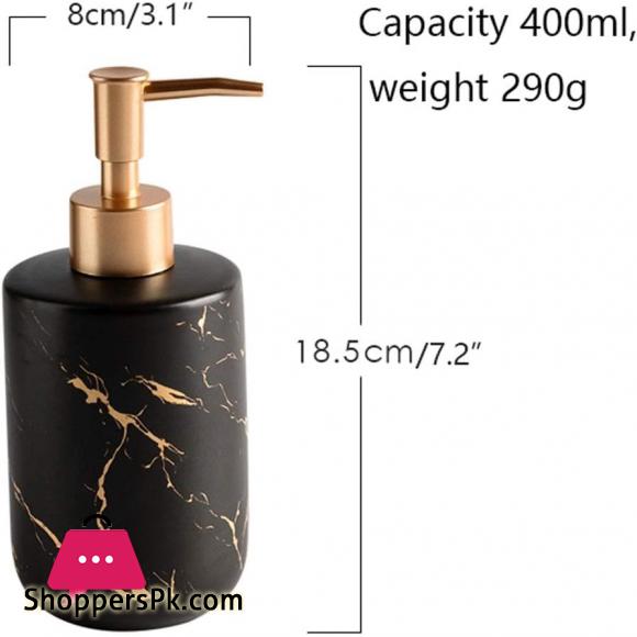 Ceramic Soap Dispensers Countertop Lotion & Liquid Dispenser Hand Soap Dispenser for Bathroom Kitchen soap Dispenser Pump Home & Kitchen 1-Pcs