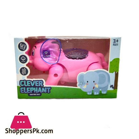 Clever Elephant Electric Toy For Kids - Walking, Music & Lighting