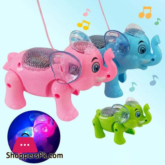 Clever Elephant Electric Toy For Kids - Walking, Music & Lighting