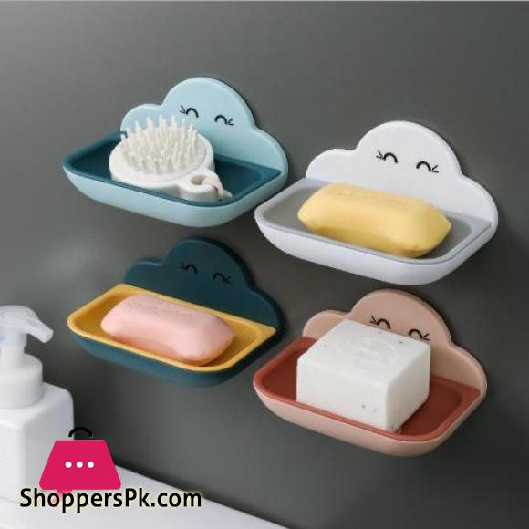 Day2day Mall Non perforated soap holder bathroom drain soap box toilet soap holder wall mounted shelf