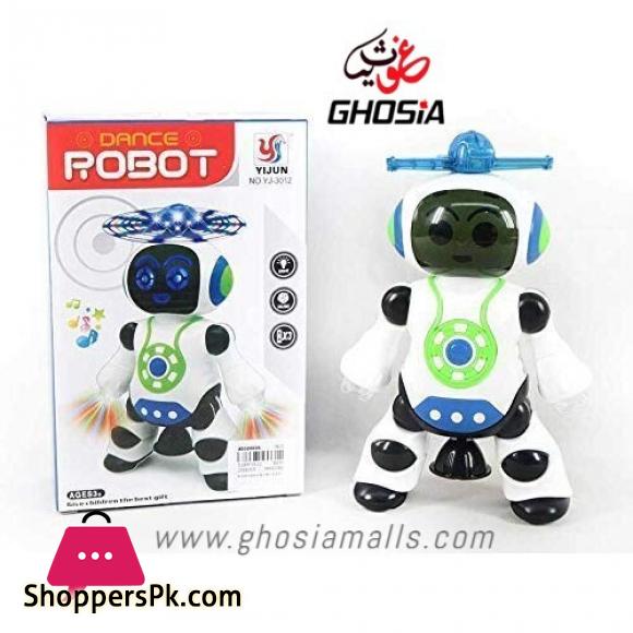 Electronic Dancing Robot Toy For Kids, Flashing Lights, 360° Body Spinning, Smart Space Robot Walking Dancing Robot Astronaut Music Light Toy-3012