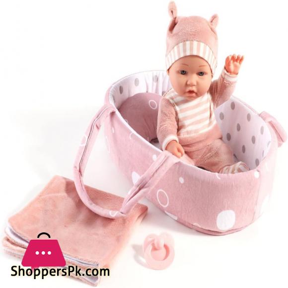 Enjoyin 12 Inch Baby Doll Playset with Washable Doll Accessories Includes Carrier Bassinet Bed, Pacifier, Blanket, and Pillow, First Baby Dolls for Toddlers 36 Months and Up