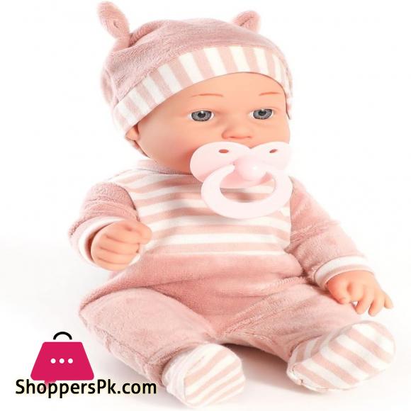 Enjoyin 12 Inch Baby Doll Playset with Washable Doll Accessories Includes Carrier Bassinet Bed, Pacifier, Blanket, and Pillow, First Baby Dolls for Toddlers 36 Months and Up