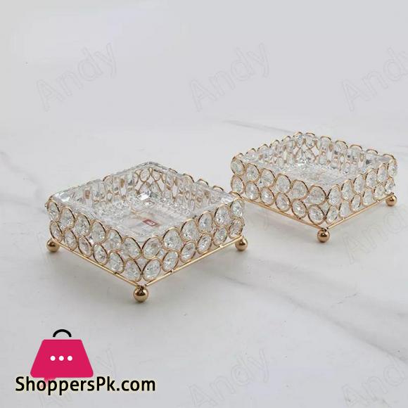 European Glass Ashtray Ashtray Hand Beaded Decorative Living Room Ashtrays Modern Dining Room Desktop Ash Tray Home Decoration
