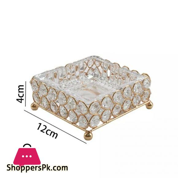 European Glass Ashtray Ashtray Hand Beaded Decorative Living Room Ashtrays Modern Dining Room Desktop Ash Tray Home Decoration