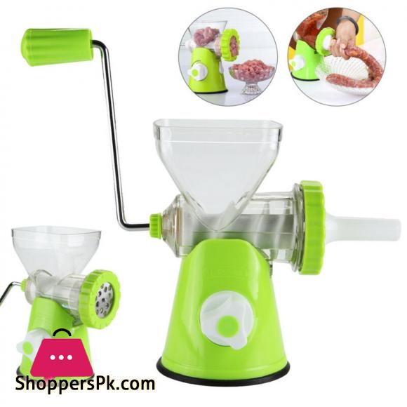 Healthy Mincer Meat Grinding Machine Multi function Manual Handy Meat Mincer, Chopping Machine- Green