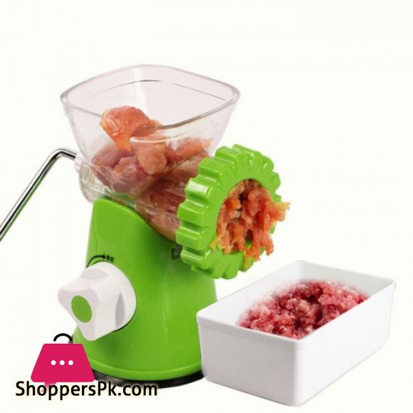 Healthy Mincer Meat Grinding Machine Multi function Manual Handy Meat Mincer, Chopping Machine- Green