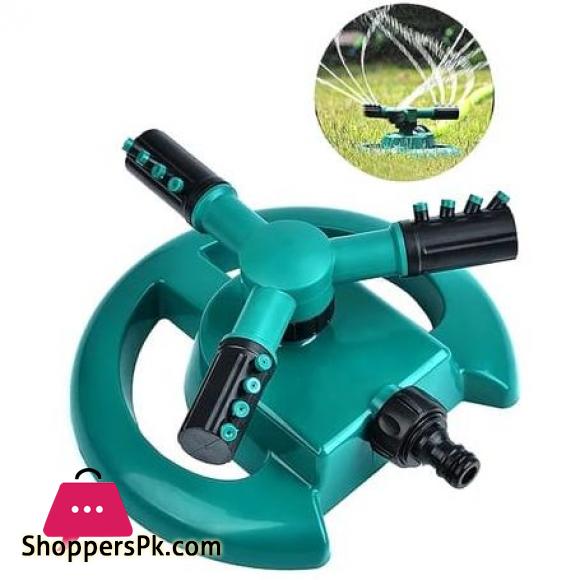 High quality Automatic Rotating Plastic 3-arm garden sprinklers for garden 360 irrigation system