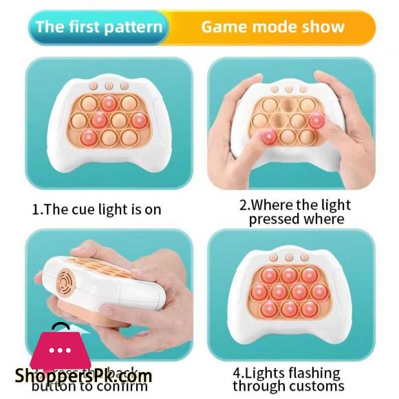 Hot Quick Push Bubbles Pop Game Light Fidget Toy Pro Speed Push Up Electronic Pop Trendy Games Poplight Whack A Mole Sensory Toy NEW