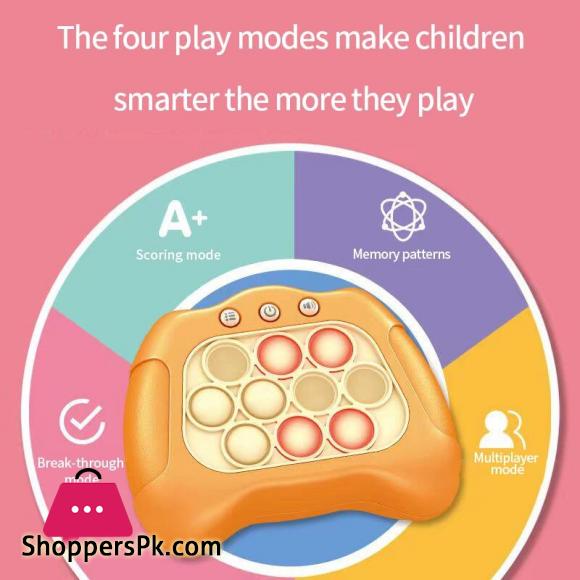 Hot Quick Push Bubbles Pop Game Light Fidget Toy Pro Speed Push Up Electronic Pop Trendy Games Poplight Whack A Mole Sensory Toy NEW