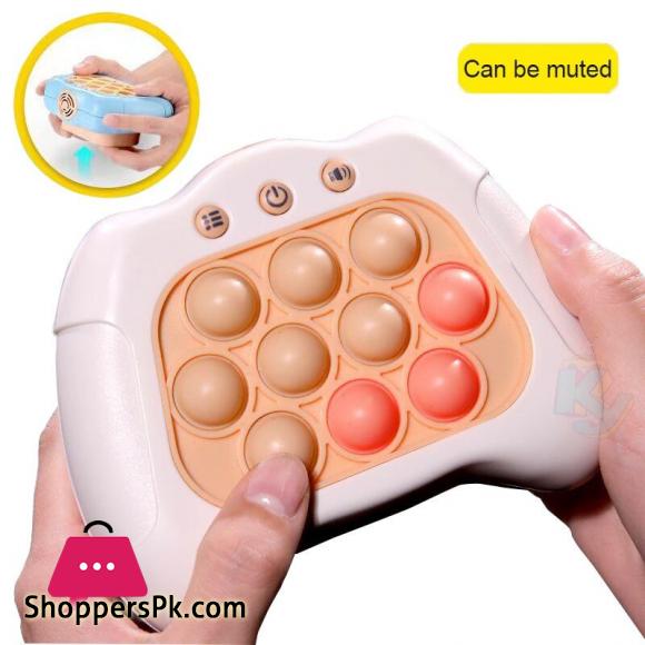 Hot Quick Push Bubbles Pop Game Light Fidget Toy Pro Speed Push Up Electronic Pop Trendy Games Poplight Whack A Mole Sensory Toy NEW