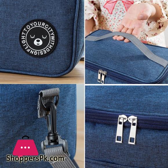 Insulation HOT and COLD Lunch Bag with Strap Canvas Bags Fresh Handbag Thickened Aluminum film Bag