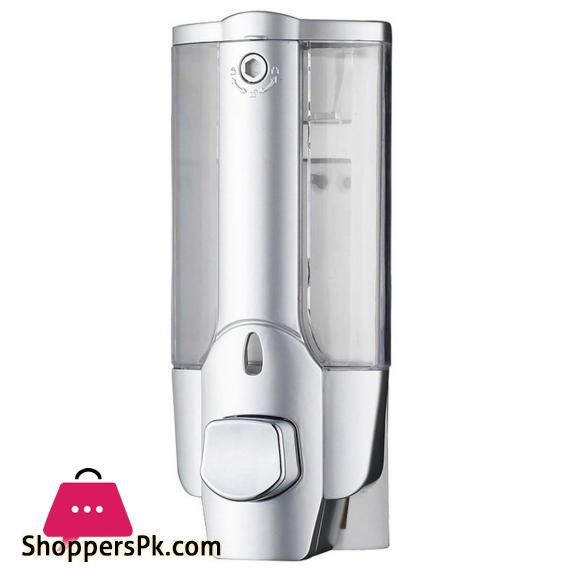 Liquid Soap Dispenser Single Head Wall Mount Shower Bath Washing Lotion Soap Shampoo Dispensers For Kitchen Bathroom Silver