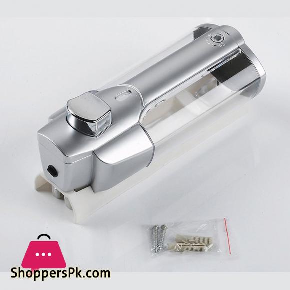 Liquid Soap Dispenser Single Head Wall Mount Shower Bath Washing Lotion Soap Shampoo Dispensers For Kitchen Bathroom Silver