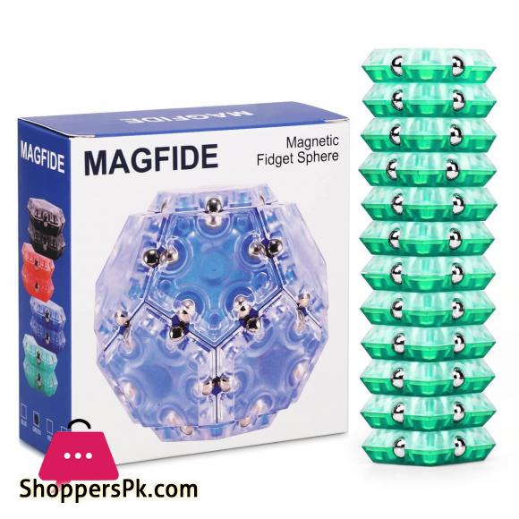 Magnetic Fidget Sphere, 12 Pcs Set Pentagons Puzzle Sphere Magnet Fidget Toys Fidget Balls Building Blocks Stress Relief Desk