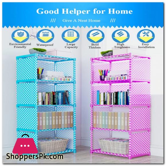 Modern Portable Books Shelf racks wardrobe made by Metal can hold large number of books