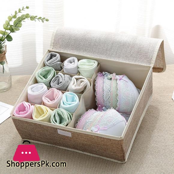 Multi-Slot Bra Underwear Socks Clothes Storage Organizer Box Container