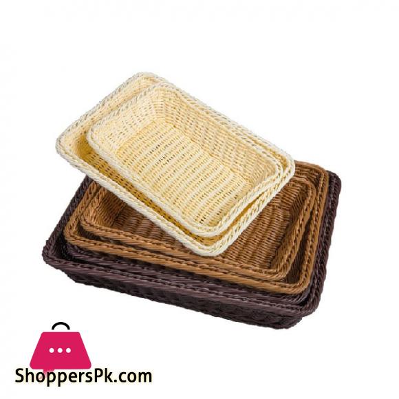 Nylon Plastic Fruit Basket Set - 3 Pcs