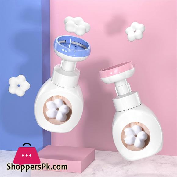 Premium Soap Dispenser 300ml Flower Liquid Soap Dispenser Floral Foam Soap Bottle Pump Plastic Pressing Type Soap Dispenser, For Bathroom Kitchen Home Hotel Bathroom Soap Dispenser