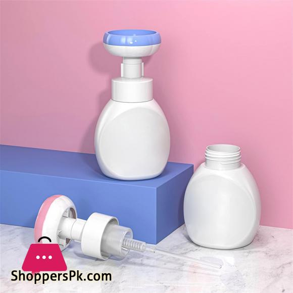 Premium Soap Dispenser 300ml Flower Liquid Soap Dispenser Floral Foam Soap Bottle Pump Plastic Pressing Type Soap Dispenser, For Bathroom Kitchen Home Hotel Bathroom Soap Dispenser