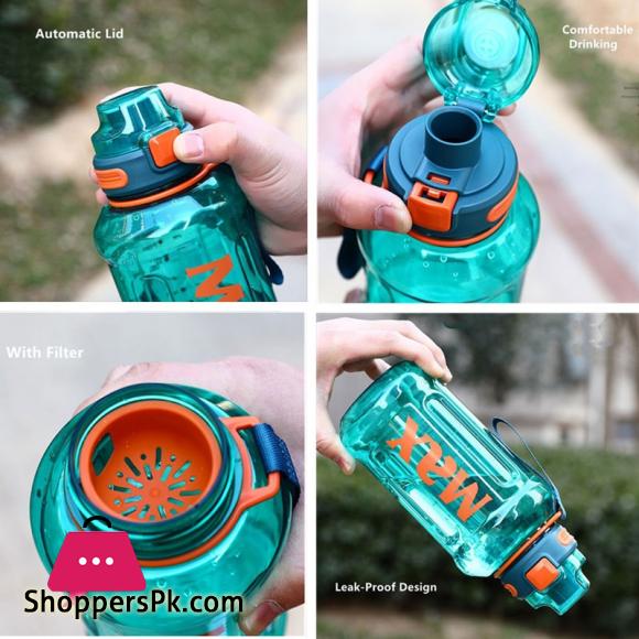 Sport Water Bottle With Rope Durable Portable Gym Fitness Outdoor Drinking Plastic Bottles Eco-Friendly 1200ml