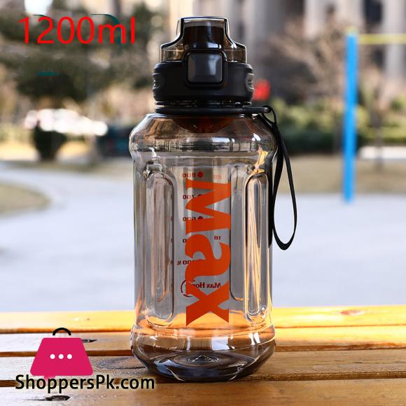 Sport Water Bottle With Rope Durable Portable Gym Fitness Outdoor Drinking Plastic Bottles Eco-Friendly 1200ml