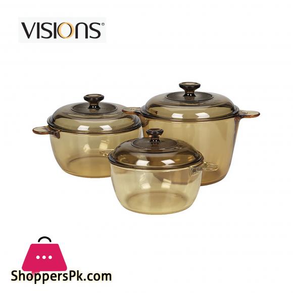 VISIONS® 6-pieces Glass Cookpot Cookware Set